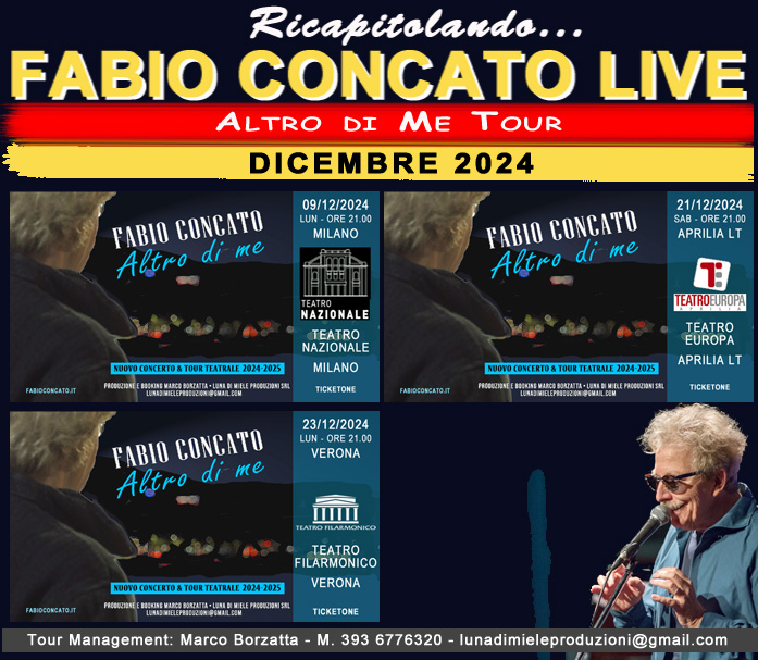 Ricapitolando... Fabio Concato Live, appuntamenti Dicembre 2024